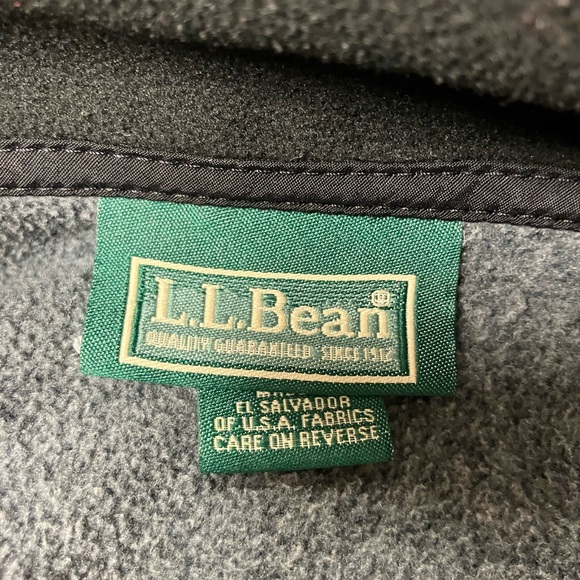 L.L. Bean Charcoal Fleece Jacket, L - Picture 3 of 4